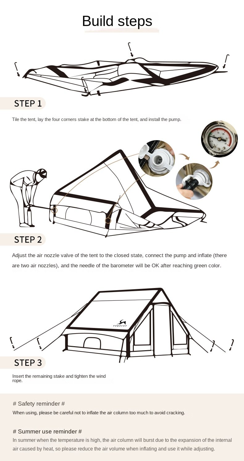 Cheap Goat Tents Outland Outdoor Hut Inflatable Tent Camping Autumn Camping Cotton Tent Family Waterproof Sunshade Camp Tent Winter   